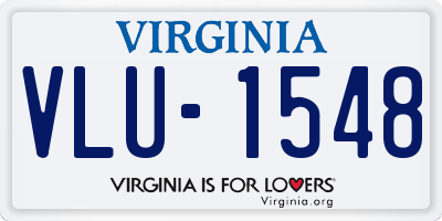 VA license plate VLU1548