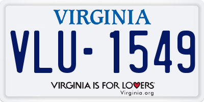 VA license plate VLU1549