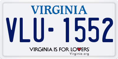 VA license plate VLU1552