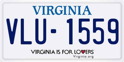 VA license plate VLU1559