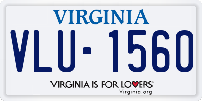 VA license plate VLU1560