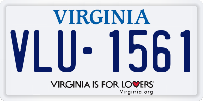VA license plate VLU1561