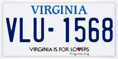 VA license plate VLU1568
