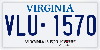 VA license plate VLU1570