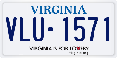 VA license plate VLU1571