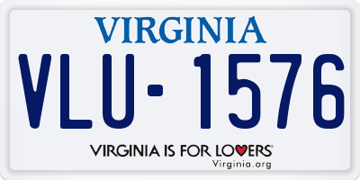 VA license plate VLU1576