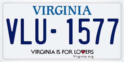 VA license plate VLU1577