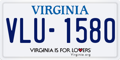 VA license plate VLU1580