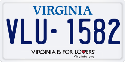 VA license plate VLU1582
