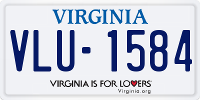 VA license plate VLU1584