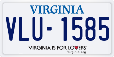 VA license plate VLU1585