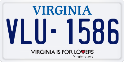 VA license plate VLU1586