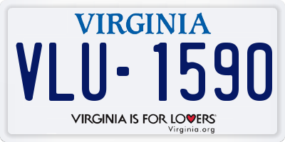 VA license plate VLU1590