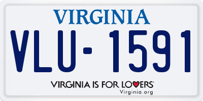 VA license plate VLU1591