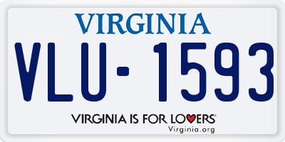 VA license plate VLU1593