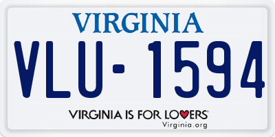 VA license plate VLU1594