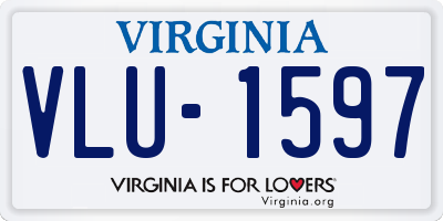 VA license plate VLU1597