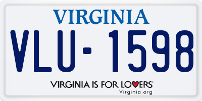 VA license plate VLU1598