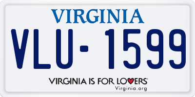 VA license plate VLU1599