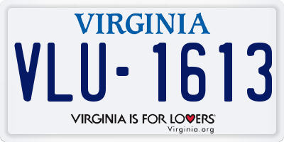 VA license plate VLU1613