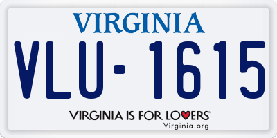 VA license plate VLU1615