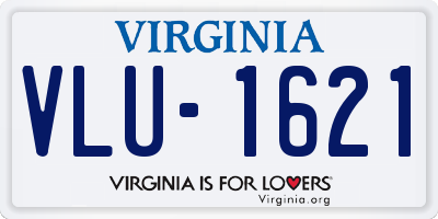 VA license plate VLU1621