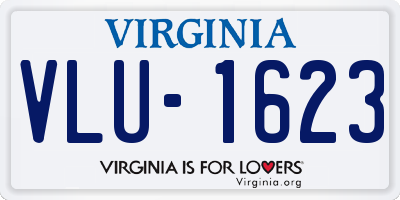 VA license plate VLU1623