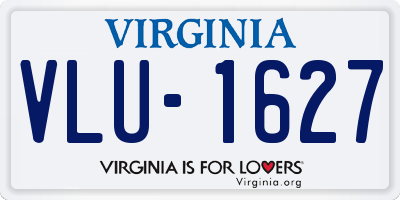 VA license plate VLU1627
