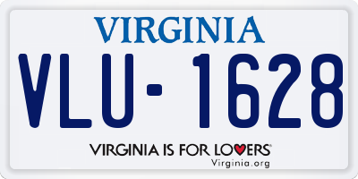 VA license plate VLU1628
