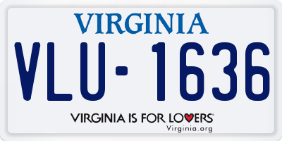 VA license plate VLU1636
