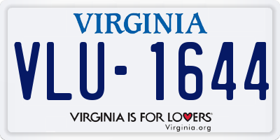 VA license plate VLU1644