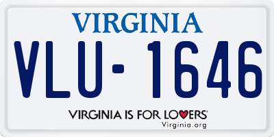 VA license plate VLU1646