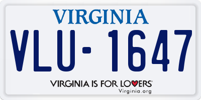 VA license plate VLU1647