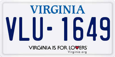VA license plate VLU1649