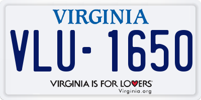 VA license plate VLU1650