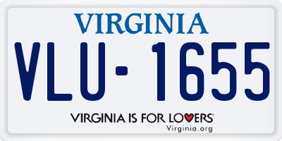 VA license plate VLU1655