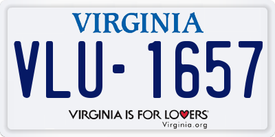 VA license plate VLU1657