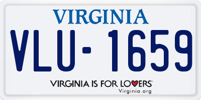 VA license plate VLU1659