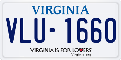 VA license plate VLU1660