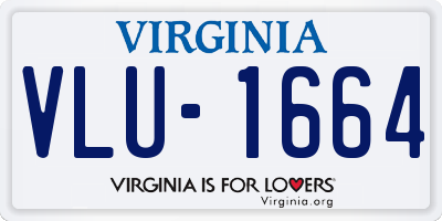 VA license plate VLU1664