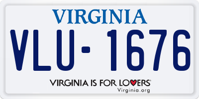 VA license plate VLU1676