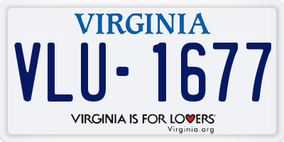 VA license plate VLU1677
