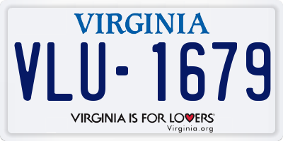 VA license plate VLU1679
