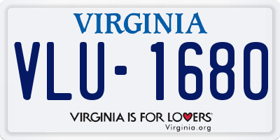 VA license plate VLU1680