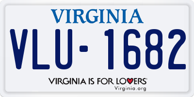 VA license plate VLU1682
