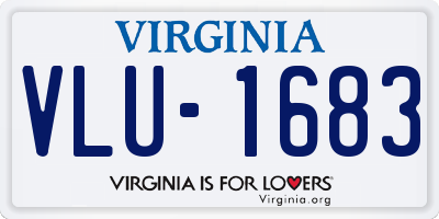 VA license plate VLU1683