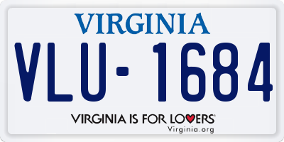 VA license plate VLU1684