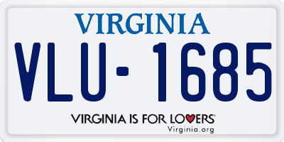 VA license plate VLU1685