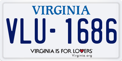VA license plate VLU1686