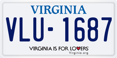 VA license plate VLU1687